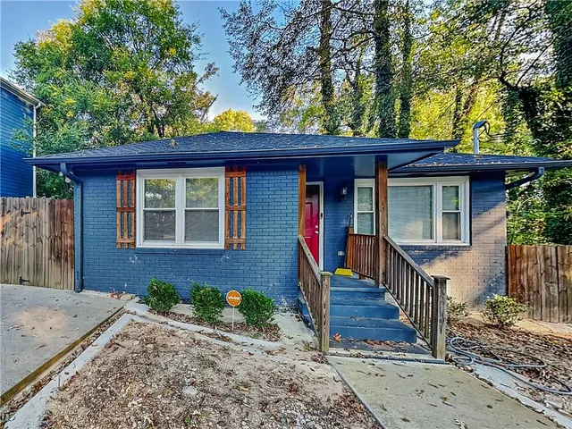 a front view of a house