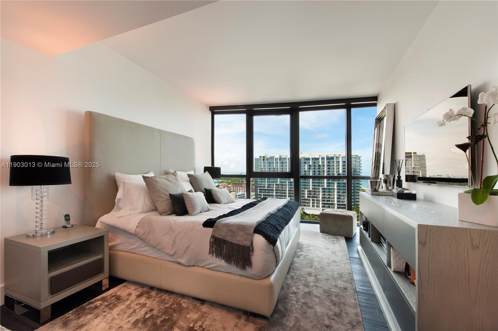 101 20th Street, Unit 1907 Miami Beach, FL 33139 - Photo 13 of 14 a living room with furniture and a flat screen tv