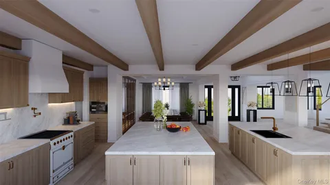 a kitchen with stainless steel appliances granite countertop a sink a stove and a refrigerator