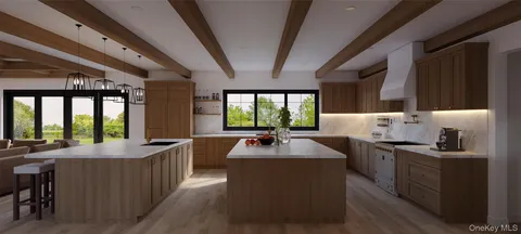 a kitchen with sink stove and cabinets