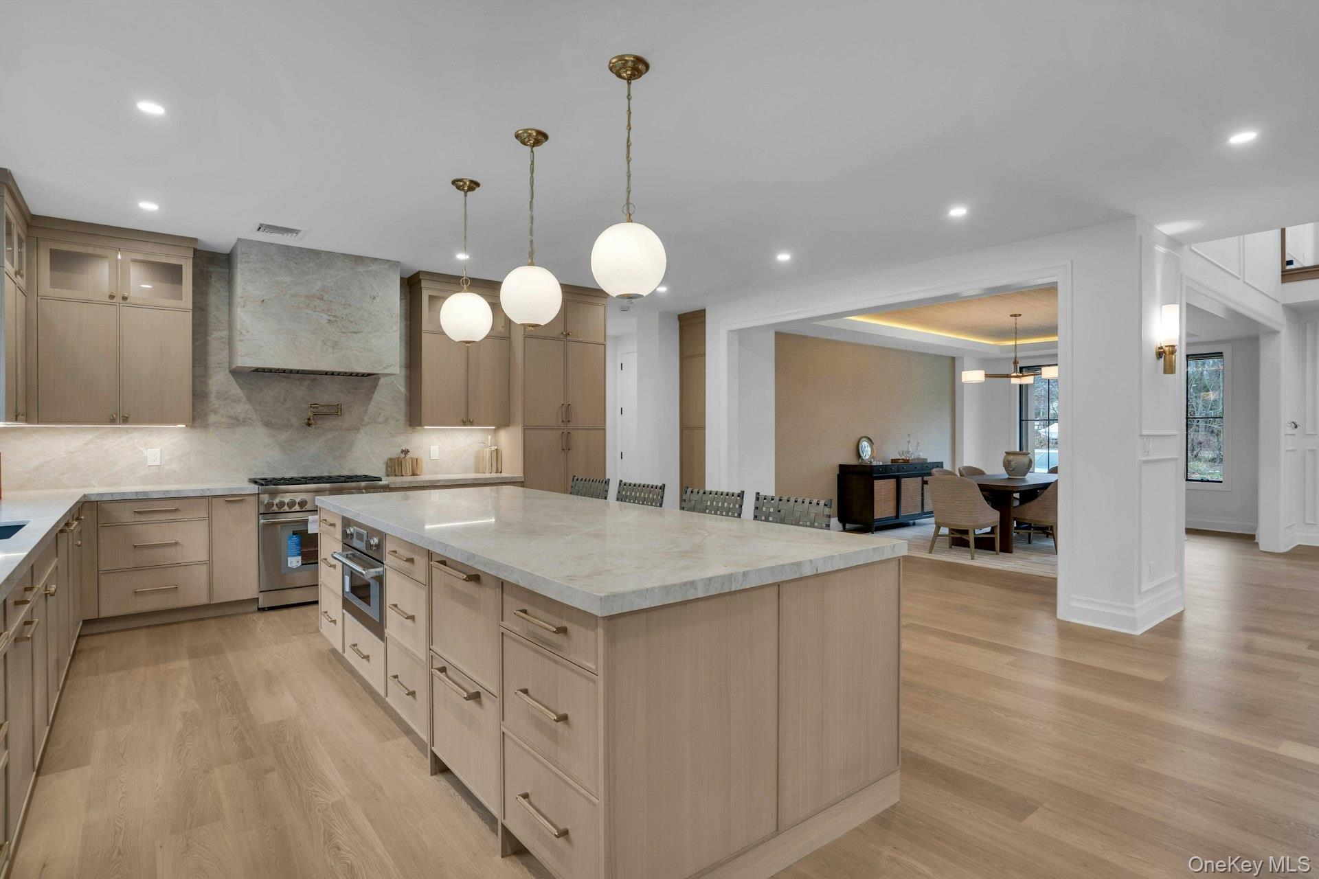 Lot 1-1003 Baldwin Path Dix Hills, NY 11746 - Photo 21 of 50 a kitchen with stainless steel appliances granite countertop a sink a stove and a wooden floors