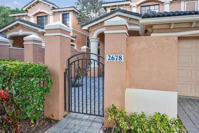 a view of a house with a outdoor space