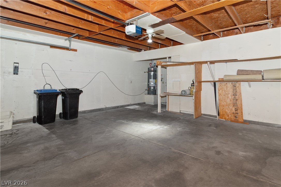 2146 High Dunes Lane Laughlin, NV 89029 - Photo 36 of 64 2 car Garage with strapped water heater and a garage door opener