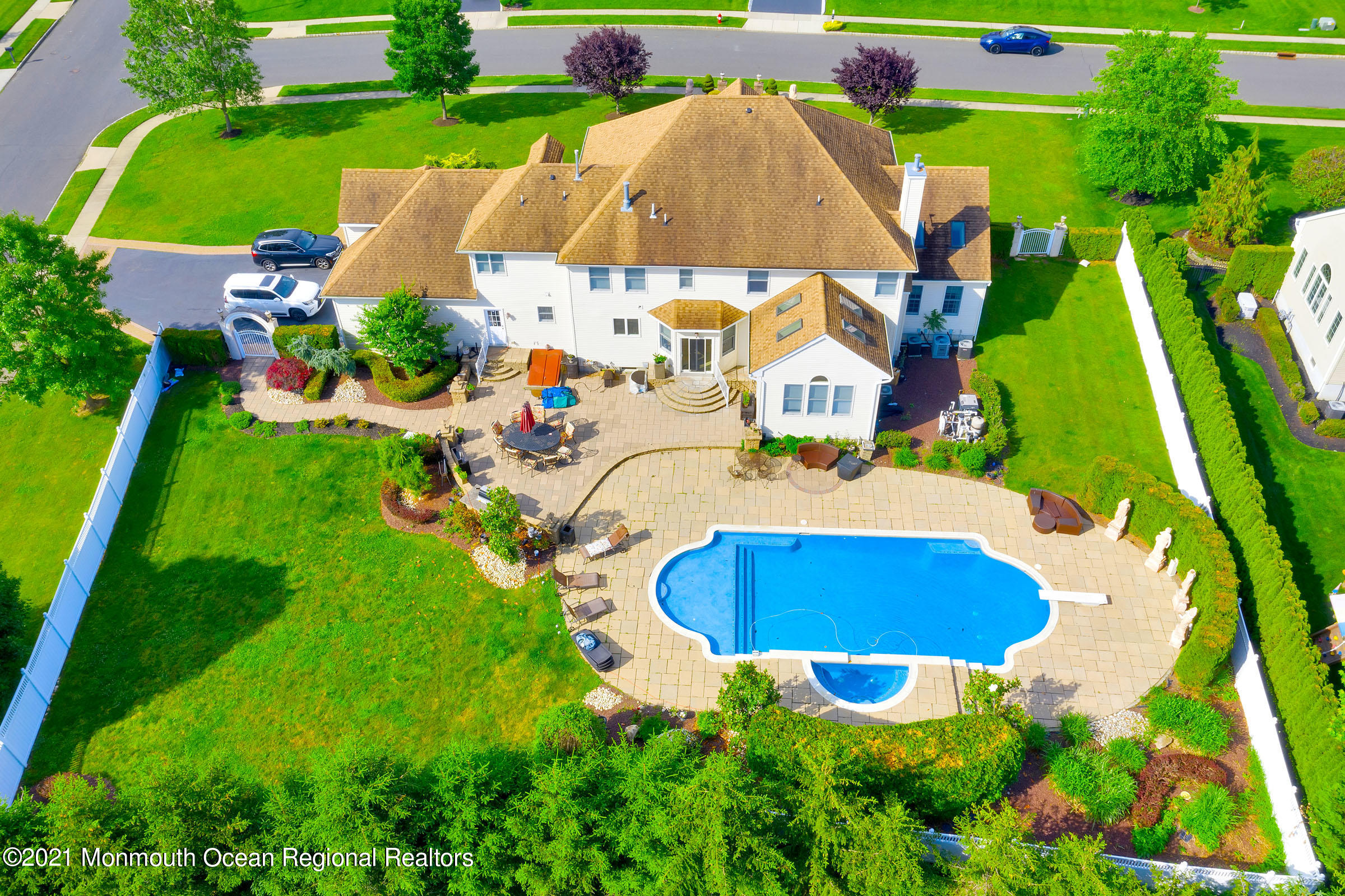 2 Hanging Rock Road Freehold, NJ 07728 - Photo 40 of 55 an aerial view of a house with swimming pool and outdoor space