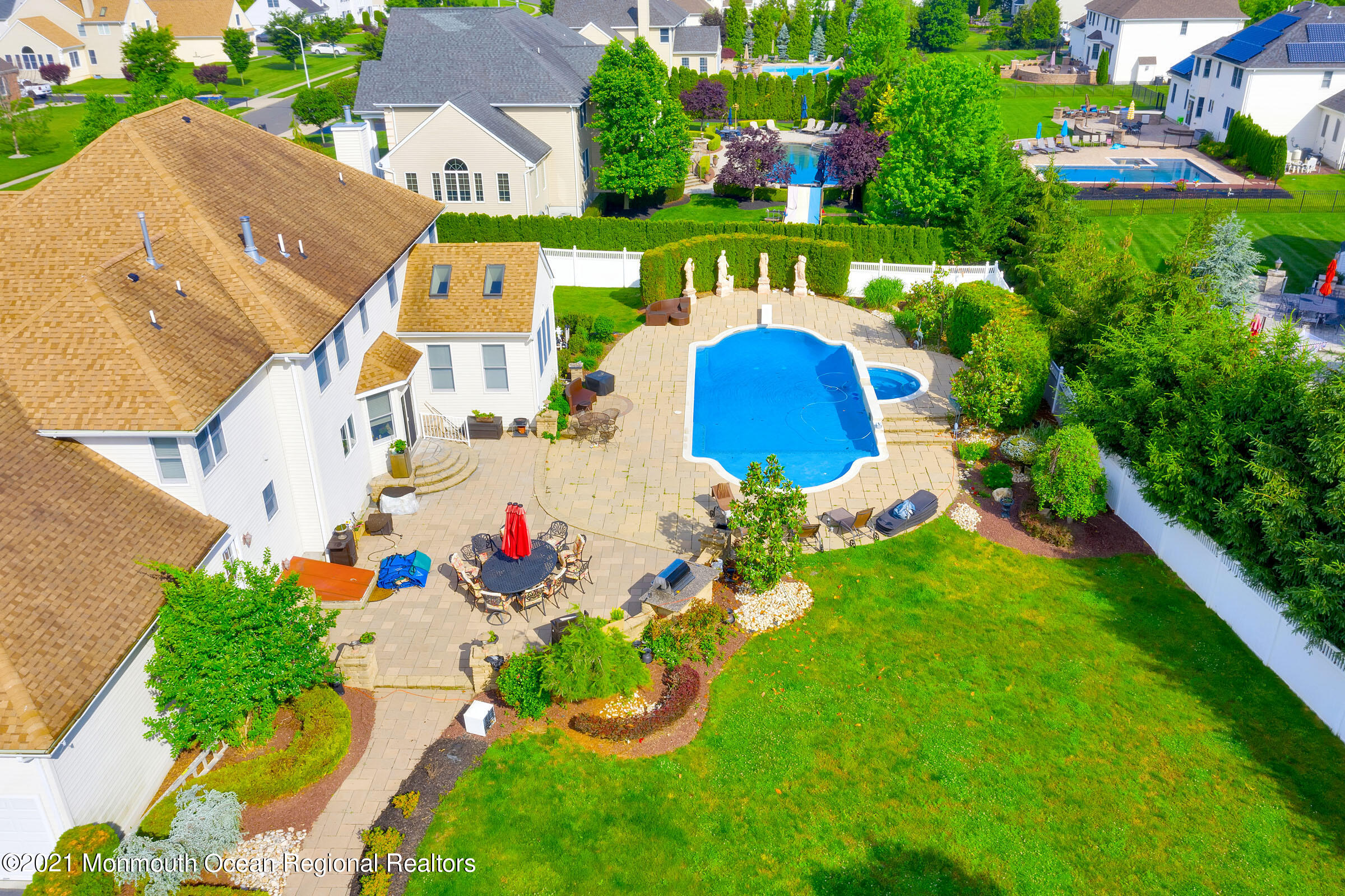 2 Hanging Rock Road Freehold, NJ 07728 - Photo 41 of 55 an aerial view of residential house with outdoor space and swimming pool