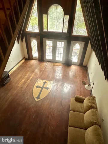 a view of wooden floor in a room