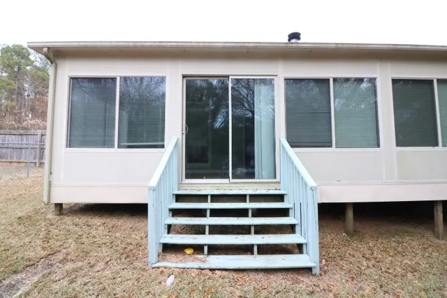 a view of a balcony with a window