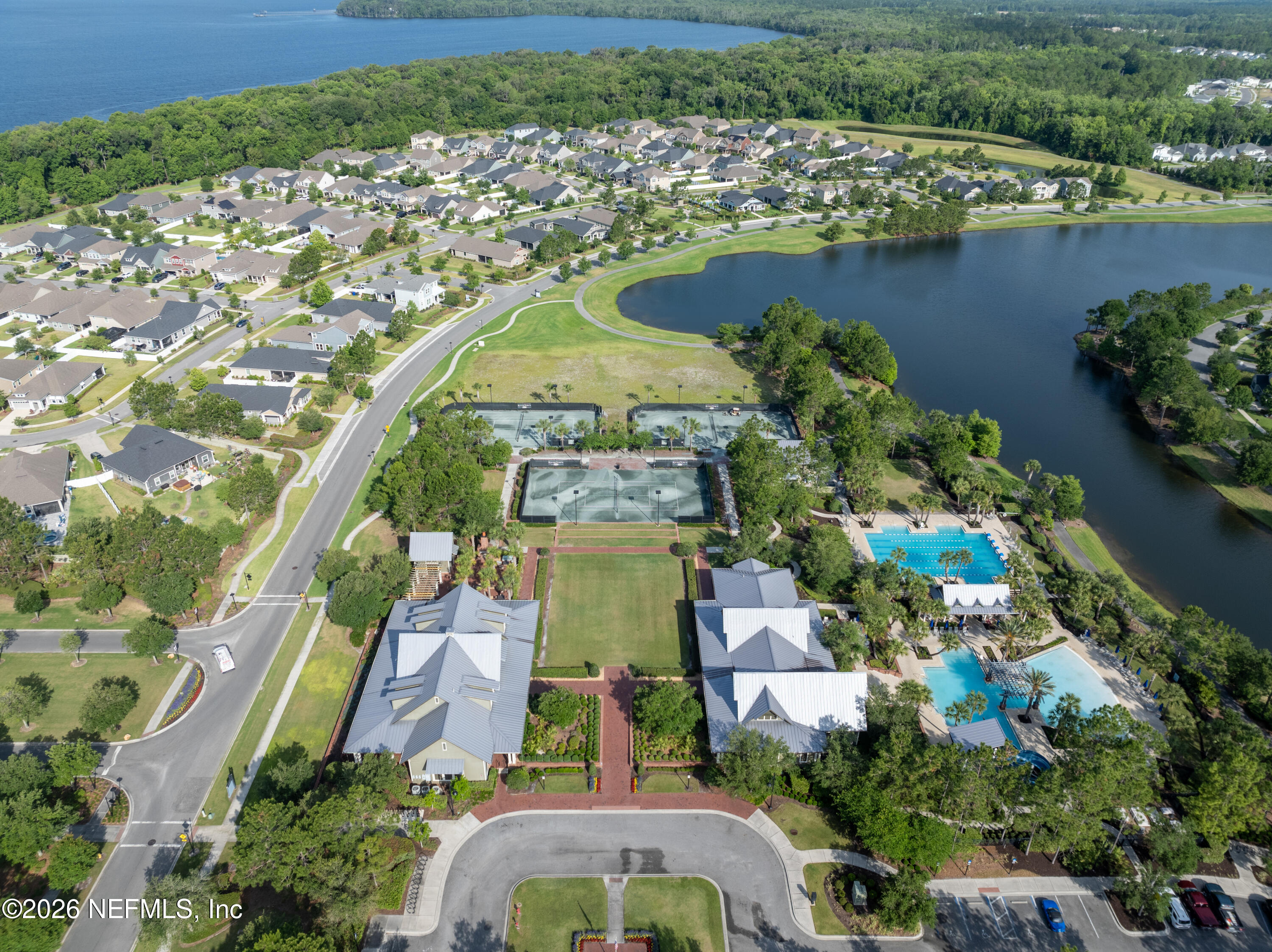 103 Riva Ridge Place St. Johns, FL 32259 - Photo 51 of 77 an aerial view of residential houses with outdoor space and river