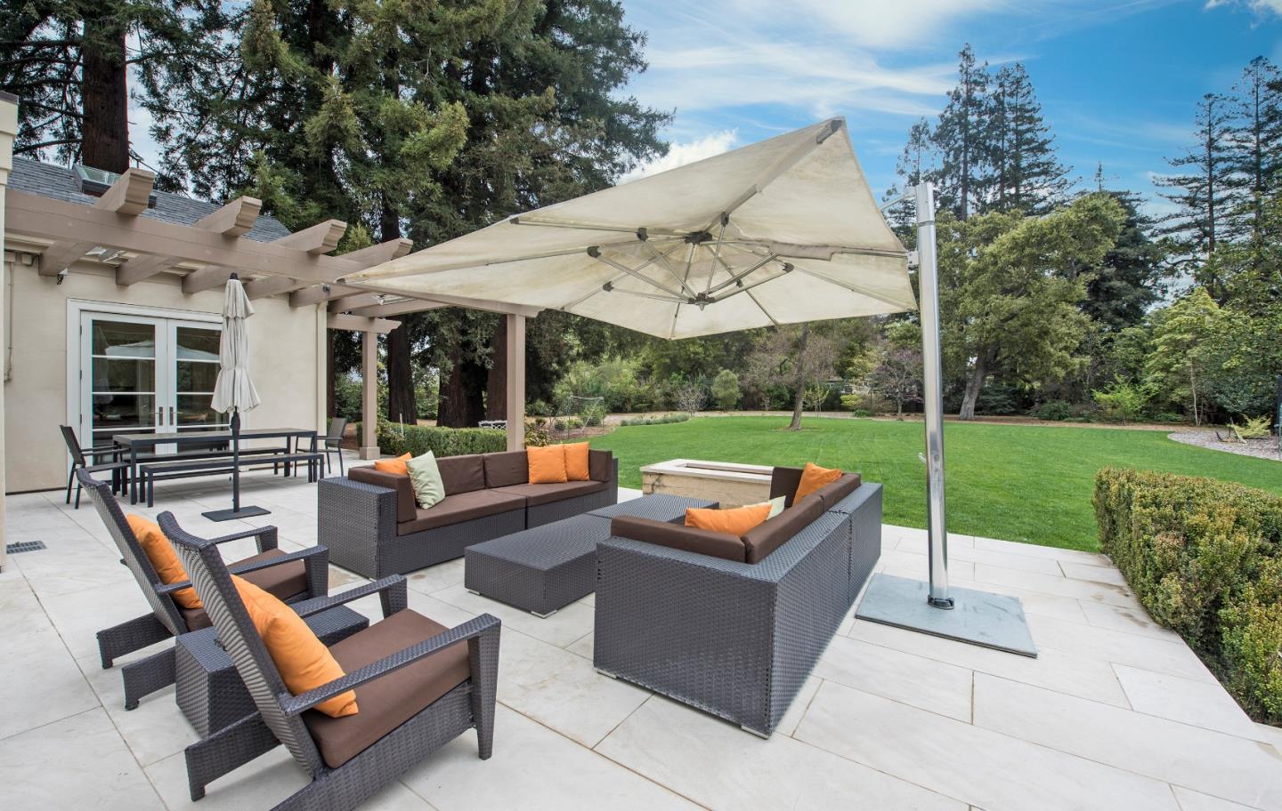 1340 Arbor Road Menlo Park, CA 94025 - Photo 6 of 7 a outdoor space with patio the couches and a dining table with the garden view