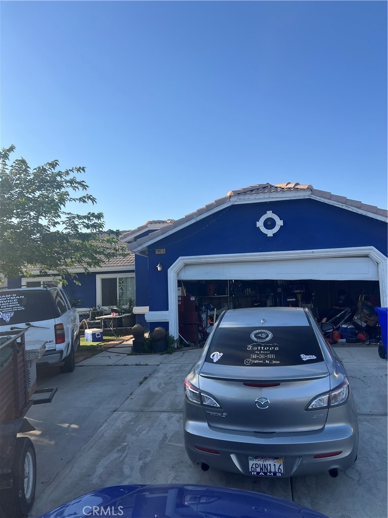 a view of car parked