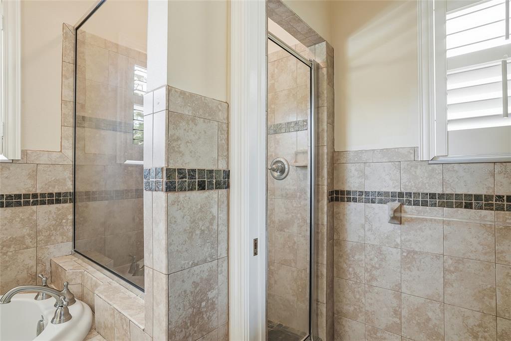 1934 Old Sawmill Road Brandon, FL 33510 - Photo 27 of 40 a bathroom with a granite countertop shower mirror and a bathtub