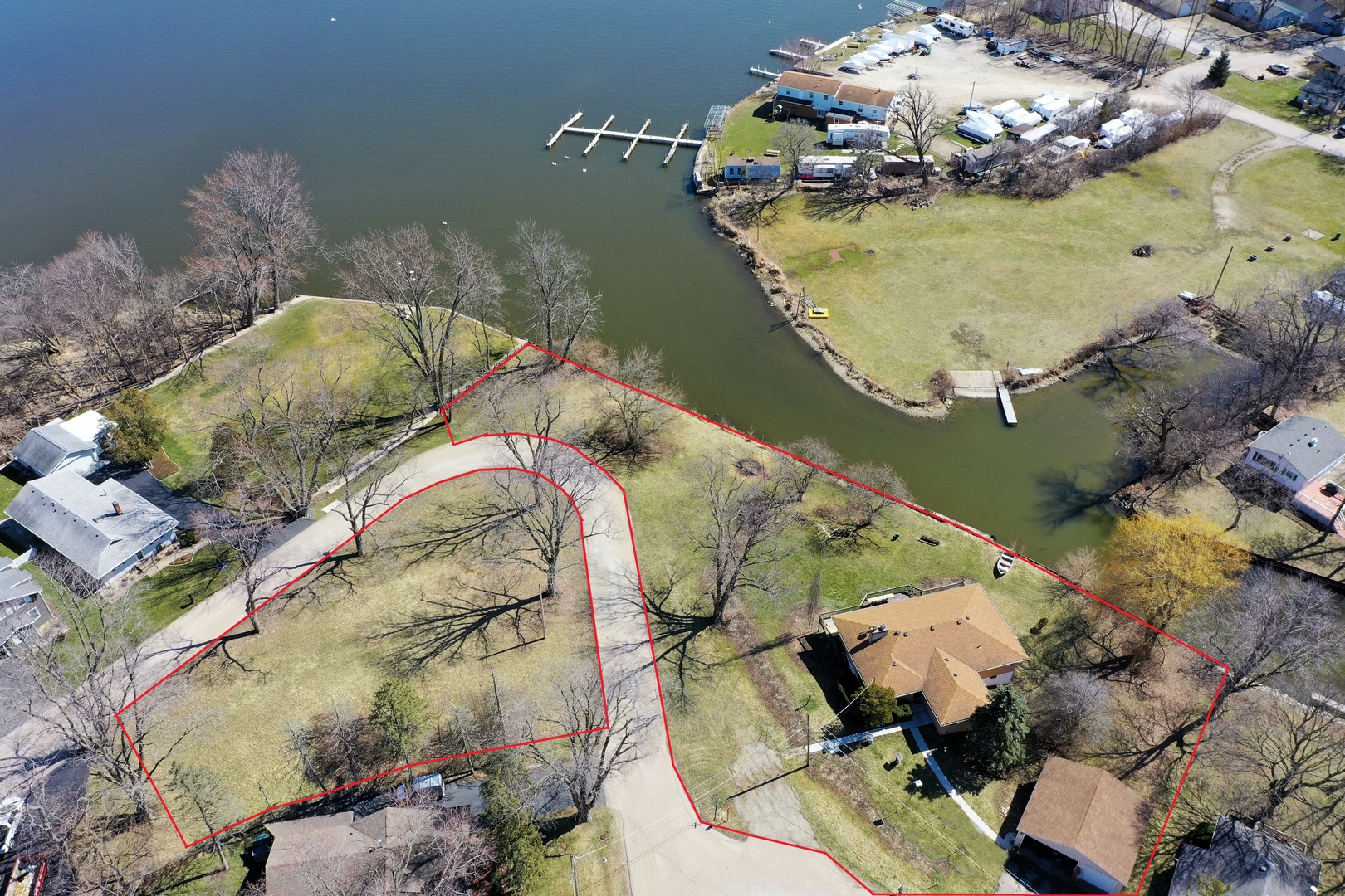 26075 Riverview Drive Antioch, IL 60002 - Photo 5 of 41 an aerial view of a house with a lake