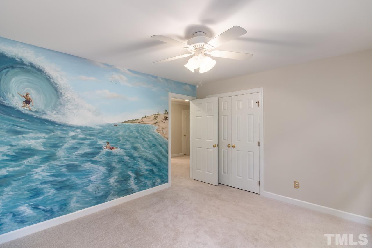 9113 Storrington Way Raleigh, NC 27615 - Photo 22 of 30 Check out that mural!! Could not bring myself to paint over. Hope you like. If not, it is just paint.