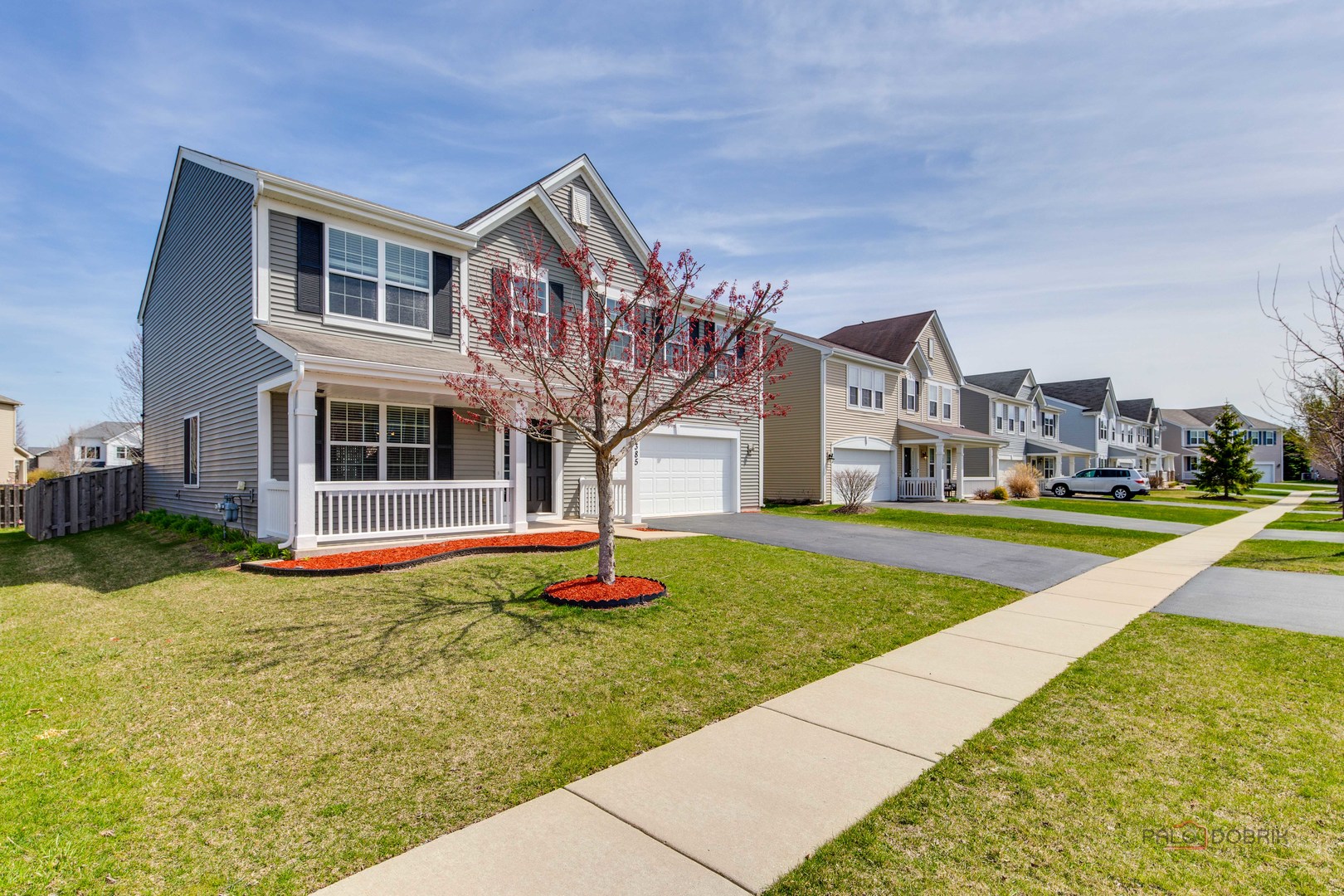 1385 Broadland Drive Pingree Grove, IL 60140 - Photo 2 of 40 a front view of a house with a yard