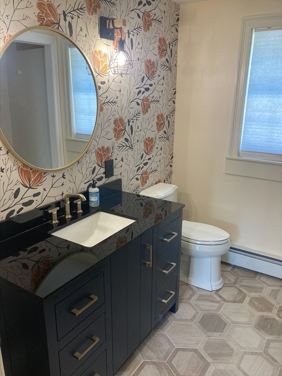 337 Mason Rd Extension Dudley, MA 01571 - Photo 19 of 31 a bathroom with a granite countertop sink and a mirror