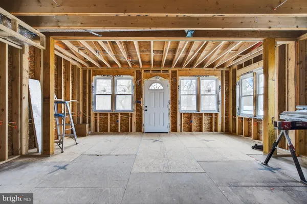 a view of front door with couch