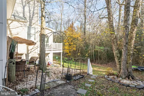 a view of a backyard