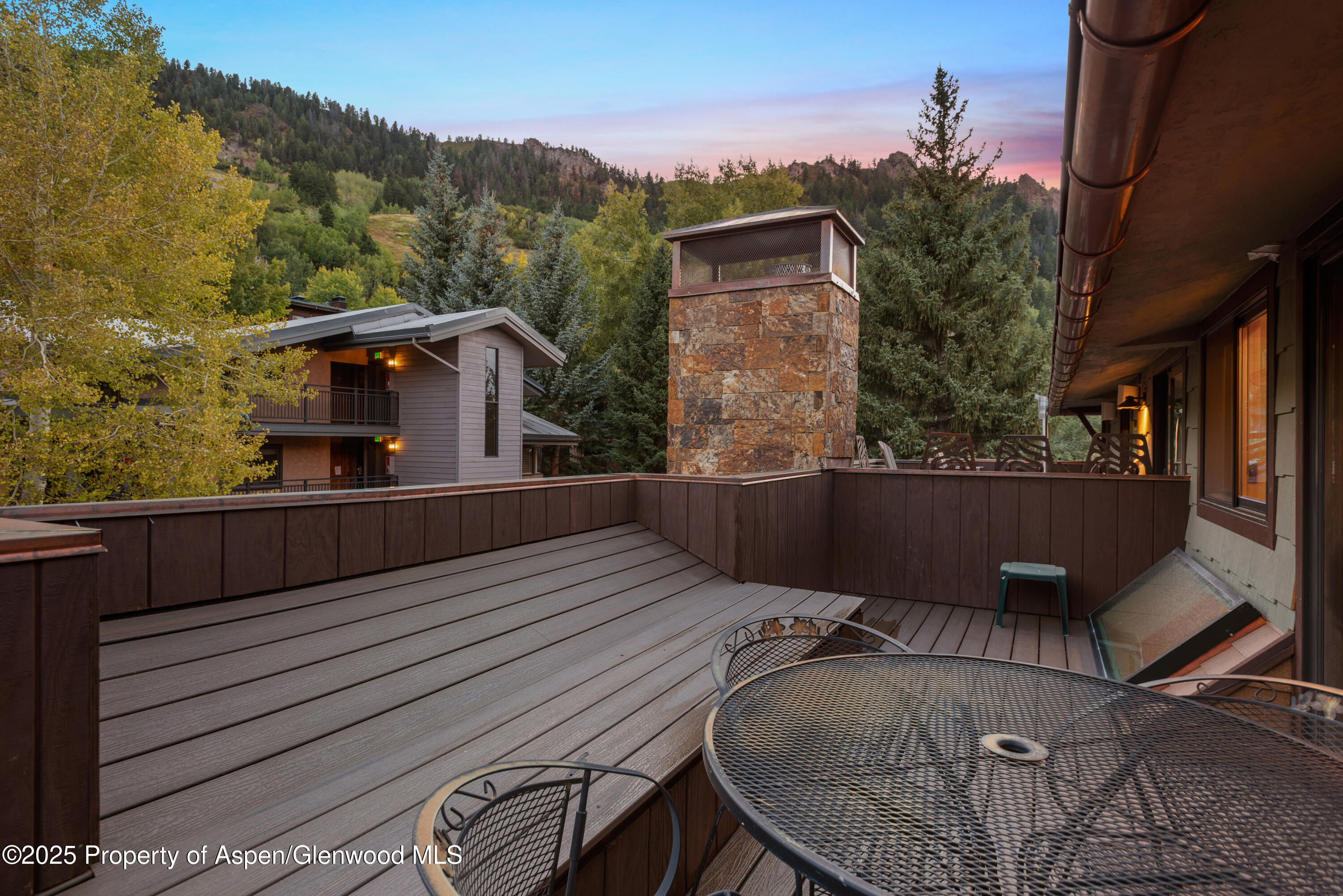 650 South Monarch Street, Unit 4 Aspen, CO 81611 - Photo 21 of 37 a view of a balcony with chair and wooden floor