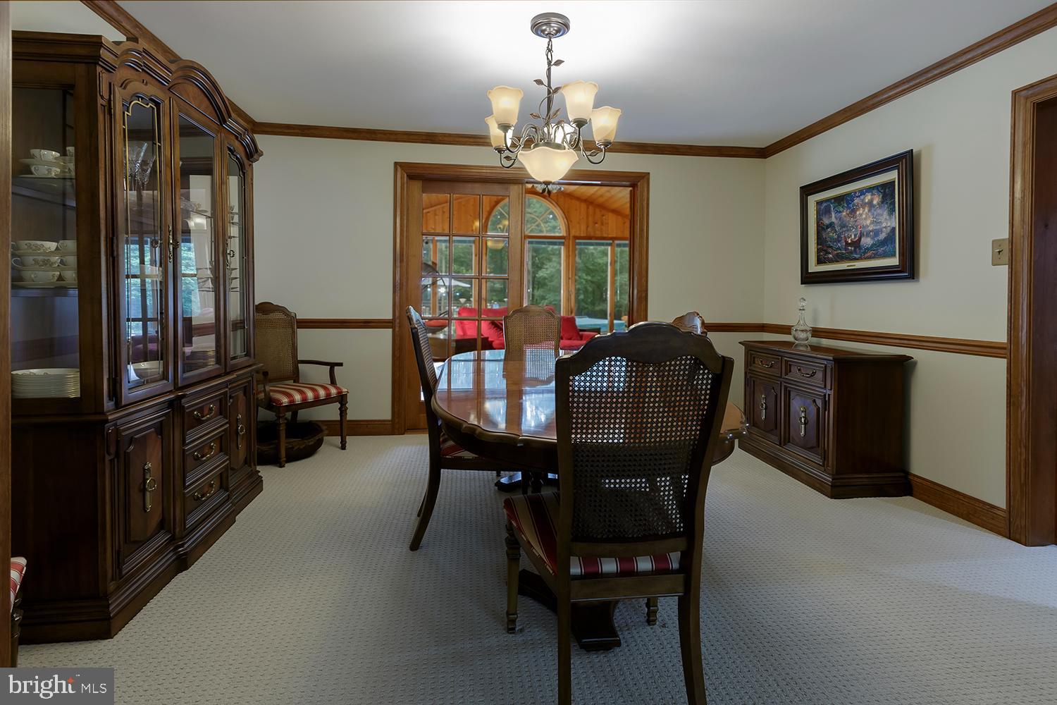 13 Oniontown Road Medford, NJ 08055 - Photo 9 of 37 Formal dining room with French doors to Sun Room