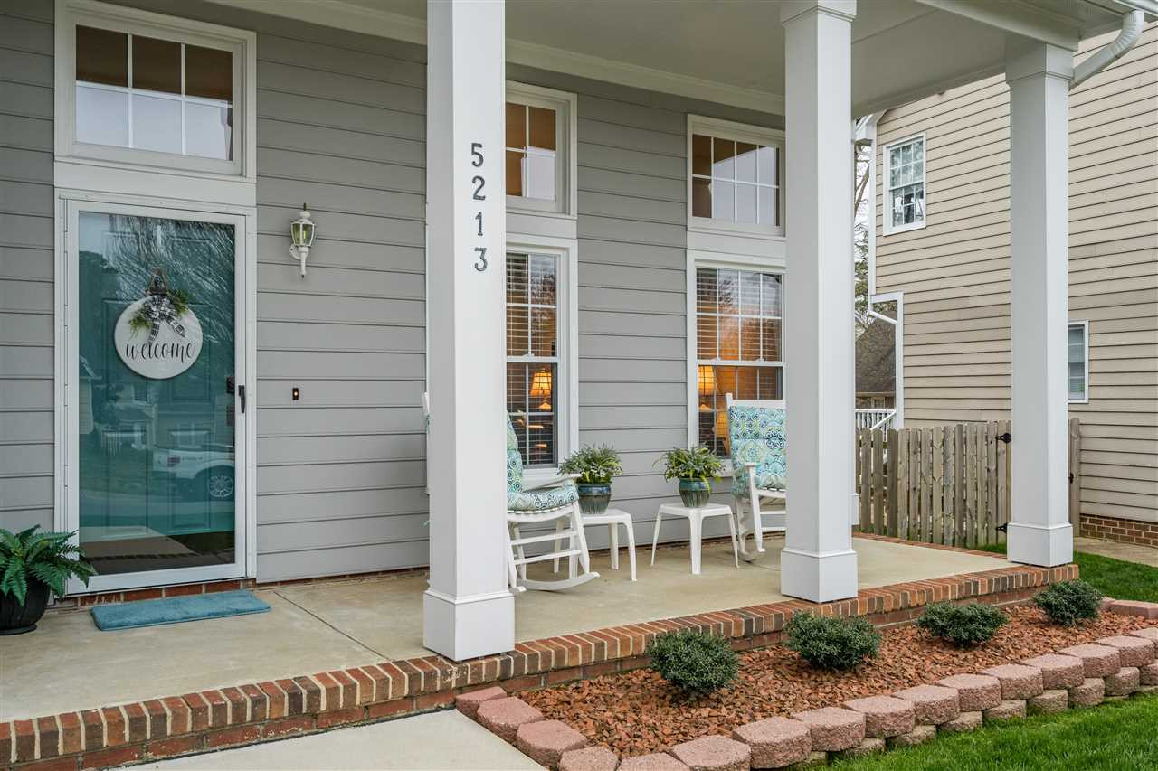 5213 Denmead Way Raleigh, NC 27613 - Photo 2 of 25 Relaxing front porch overlooking flat front yard and plenty of room for rocking chairs! Front Porch