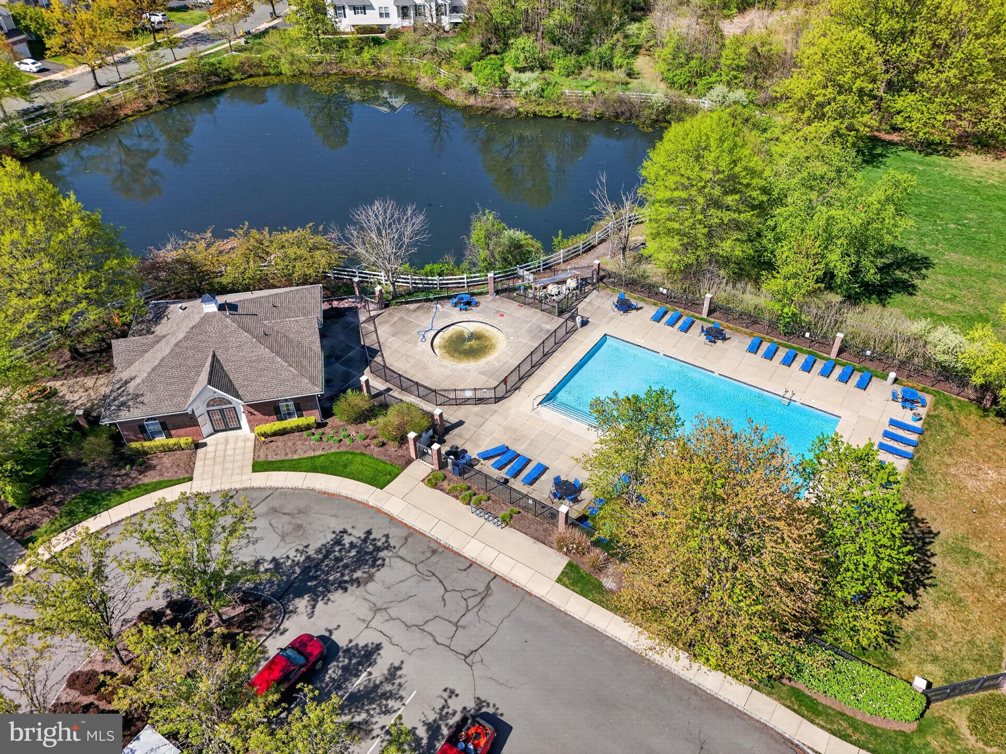 1 Warwick Road Princeton Junction, NJ 08550 - Photo 35 of 45 Serene poolside retreat by the pond.
