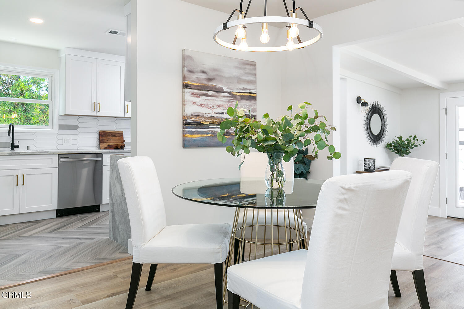 2375 Catherine Road Altadena, CA 91001 - Photo 12 of 50 a dining room with furniture potted plants and wooden floor