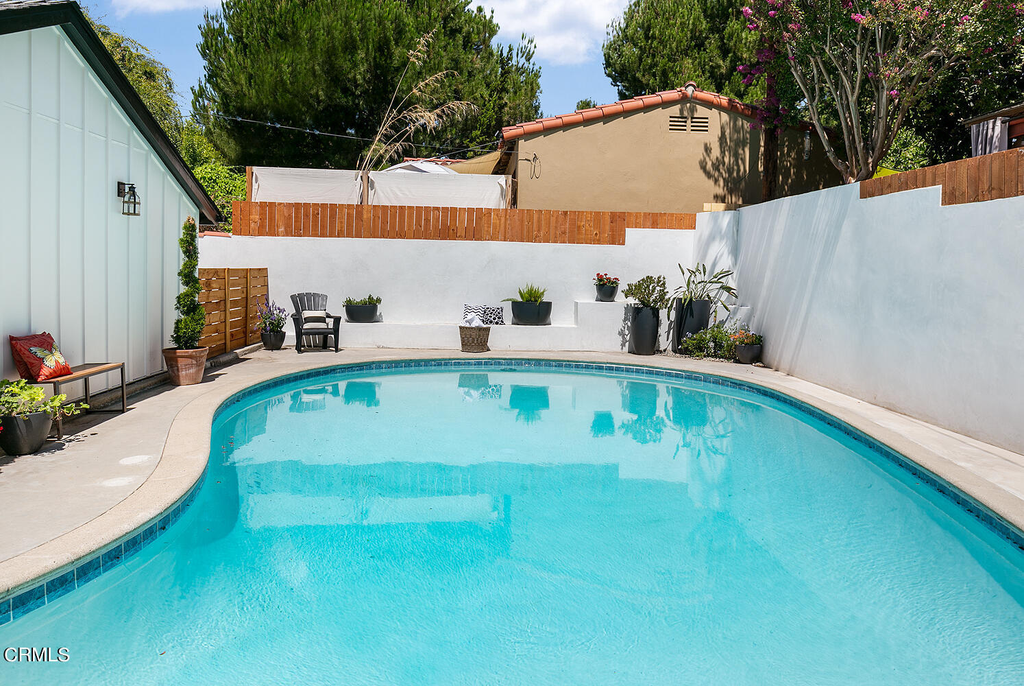 2375 Catherine Road Altadena, CA 91001 - Photo 39 of 50 a view of backyard with swimming pool and outdoor seating