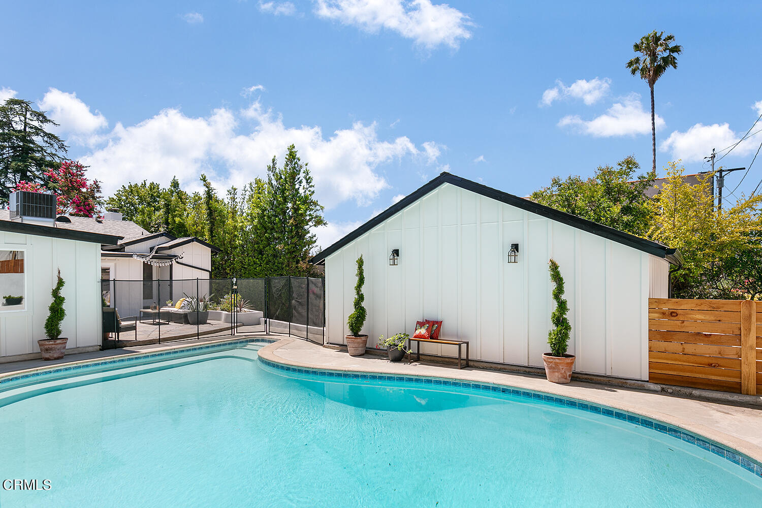 2375 Catherine Road Altadena, CA 91001 - Photo 42 of 50 a view of a backyard with a sitting area and fire pit
