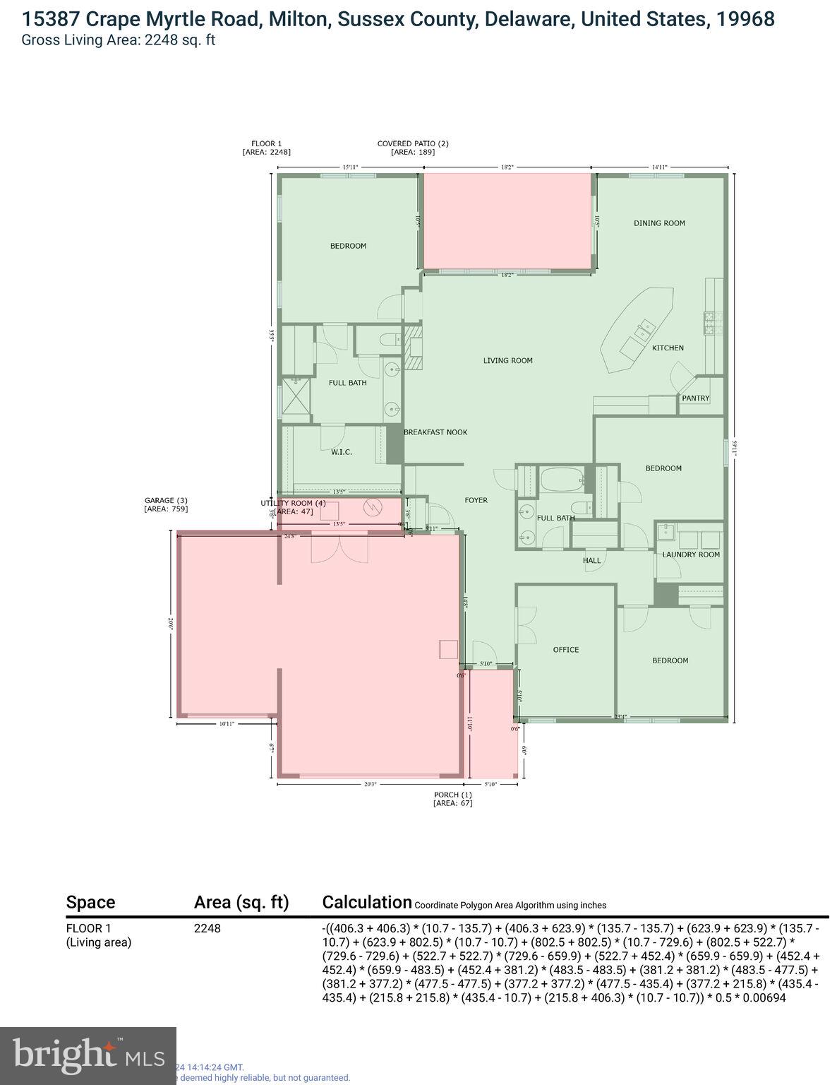 15387 Crape Myrtle Road Milton, DE 19968 - Photo 39 of 45 GLA - Floor Plans