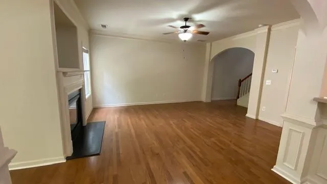 an empty room with a window