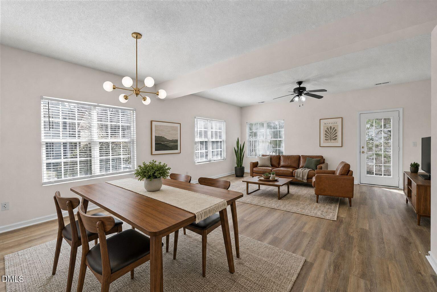 101 Graystar Road Apex, NC 27502 - Photo 12 of 37 Living room and dining virtually staged