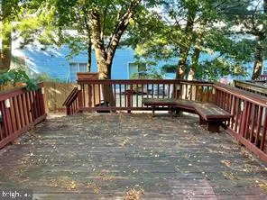 a view of a bench in the roof deck