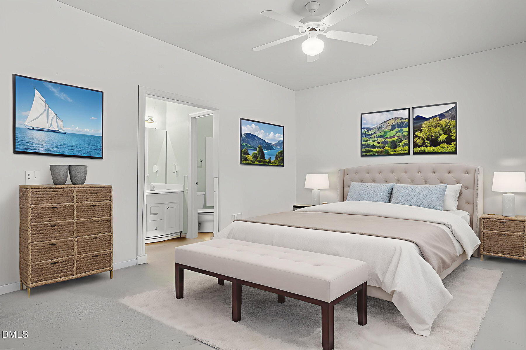 2029 Castle Pines Drive Raleigh, NC 27604 - Photo 21 of 38 a bedroom with a bed and a chandelier