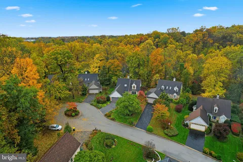 an aerial view of multiple house