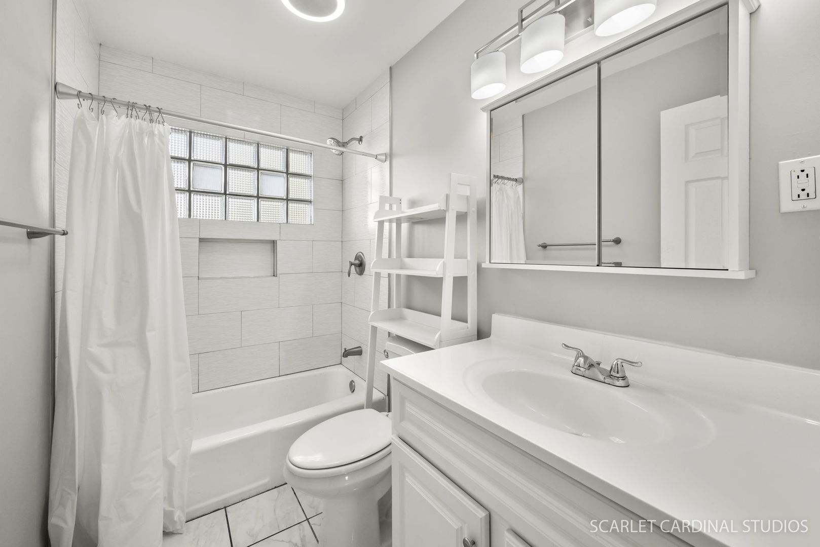 1445 North Webster Street Naperville, IL 60563 - Photo 10 of 16 a bathroom with a sink a toilet and shower
