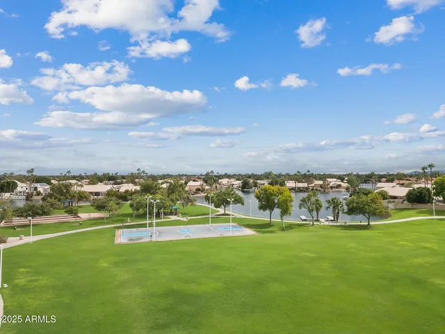 an aerial view of multiple house