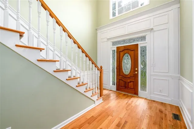 a view of front door of house