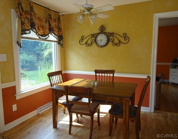 10705 Lunswood Road Chester, VA 23831 - Photo 12 of 22 Eat in Kitchen with Ceiling Fan, Chair Rail, Pantr