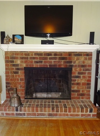 10705 Lunswood Road Chester, VA 23831 - Photo 6 of 22 Brick Fireplace with Gas Logs