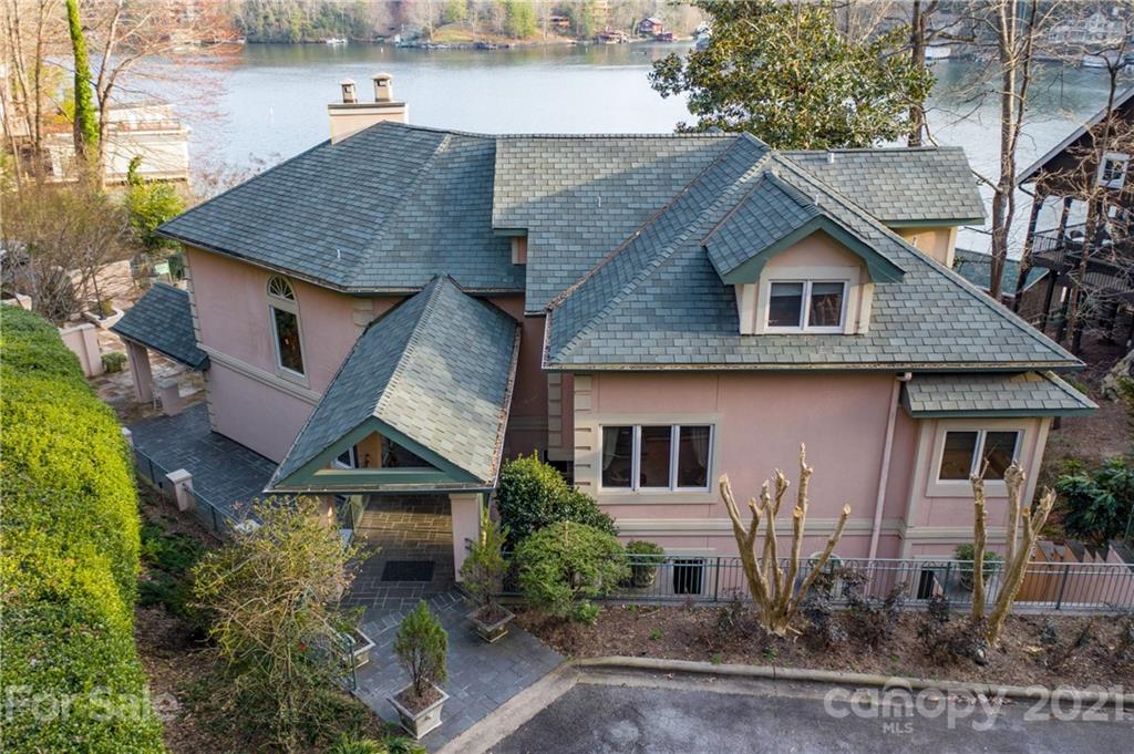 454 Cut Away Road Lake Lure, NC 28746 - Photo 47 of 48 an aerial view of a house with a yard