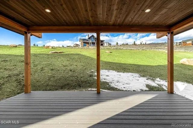 a view of a balcony with a ocean view
