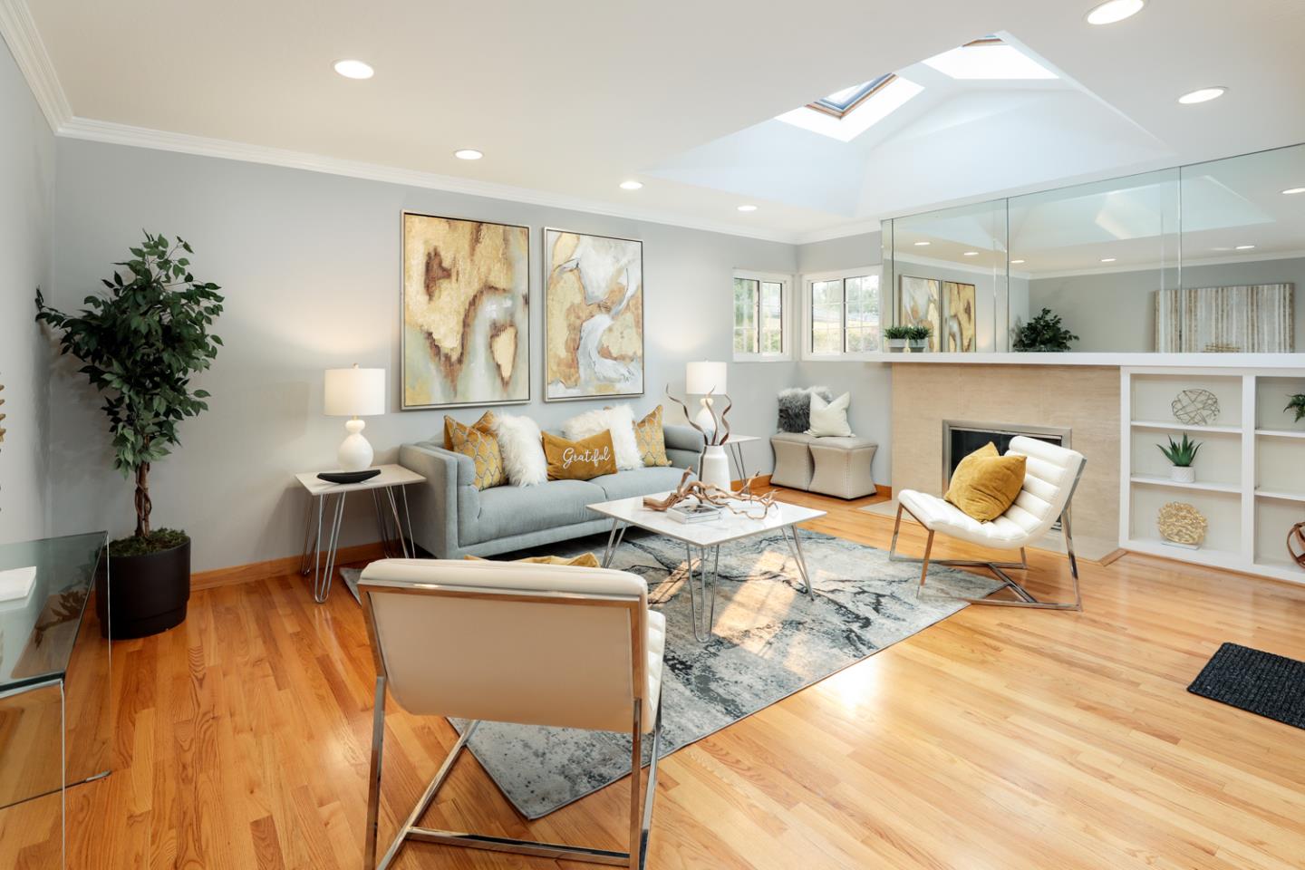 2250 Vía Maderos Los Altos, CA 94024 - Photo 9 of 36 a living room with furniture and a potted plant