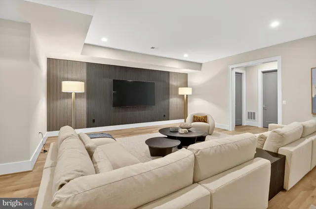 a view of a livingroom with furniture and a living room