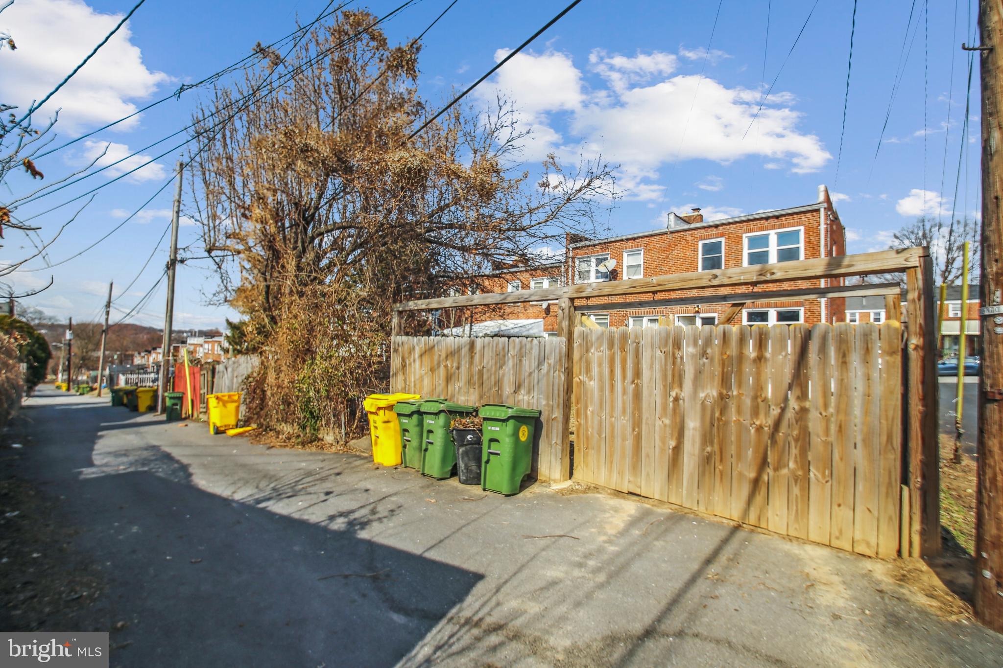 201 West Riverview Road Brooklyn, MD 21225 - Photo 35 of 35 Alley w/Large Gate for Vehicle Entry to Back Yard