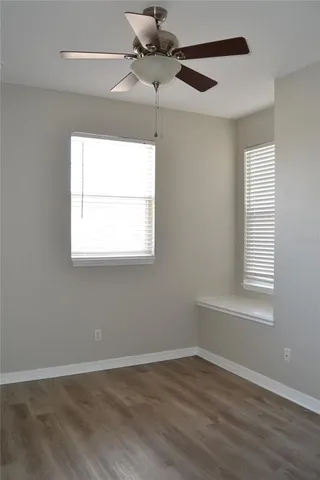 a view of a hallway with closet area