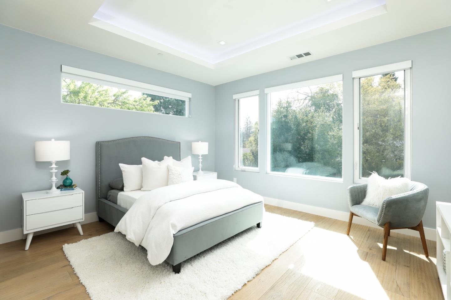 249 Monroe Drive Mountain View, CA 94040 - Photo 28 of 50 a bedroom with a bed and glass window