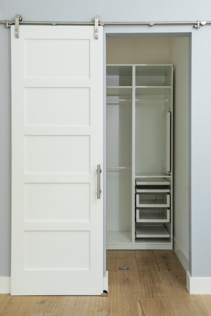 249 Monroe Drive Mountain View, CA 94040 - Photo 35 of 50 a view of closet area with empty racks