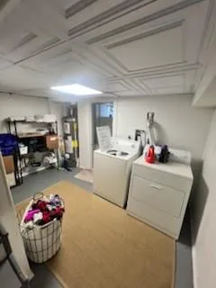 a living room with furniture and a couch