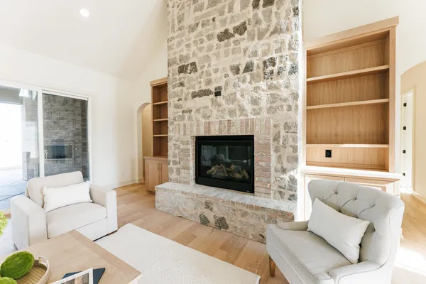a kitchen with a sink and a refrigerator