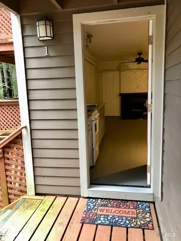 a view of front door